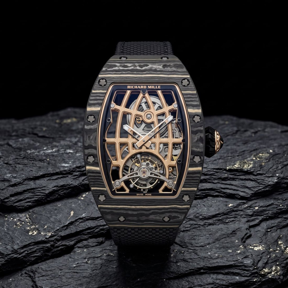 Richard Mille RM 74-02 с открытым механизмом и турбийоном